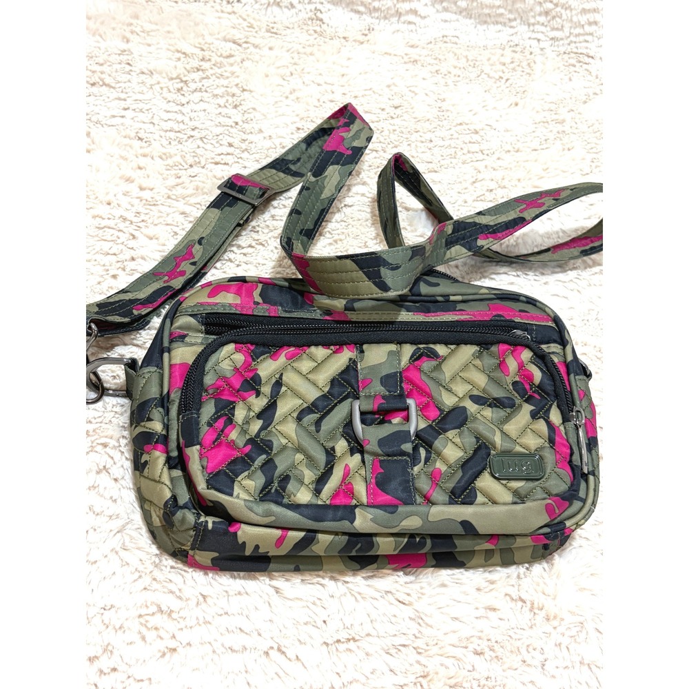 Lug Carousel Pink Camo Quilted Crossbody Gorpcore Utility Belt Bag Streetwear